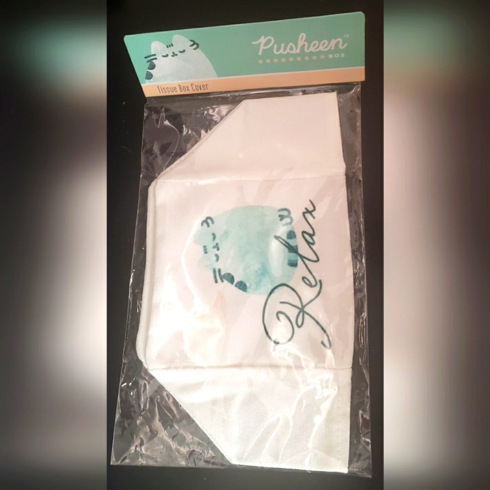 Square Tissue Box Cover Relax Pusheen Box Exclusive Spring 2021 Cat lovers